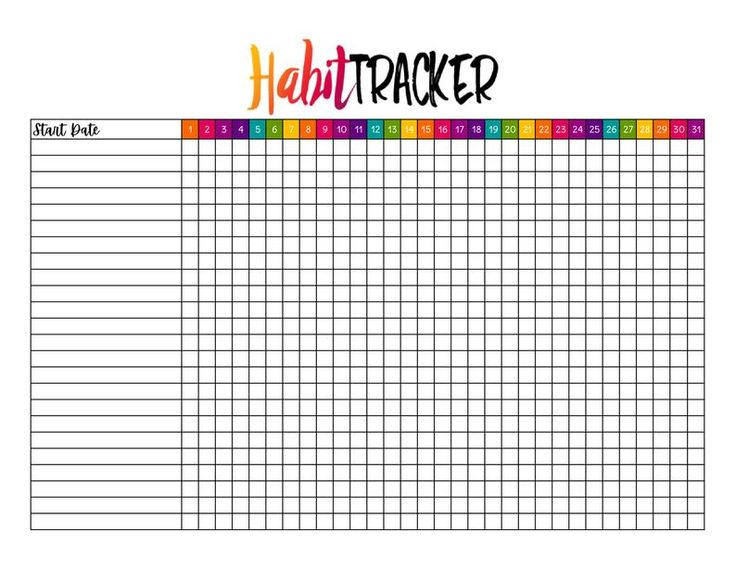 PRINTABLE Habit Tracker Monthly Habit Tracker Daily Habit Etsy