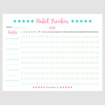 Printable Habit Tracker Self Improvement Planner A Cultivated Nest