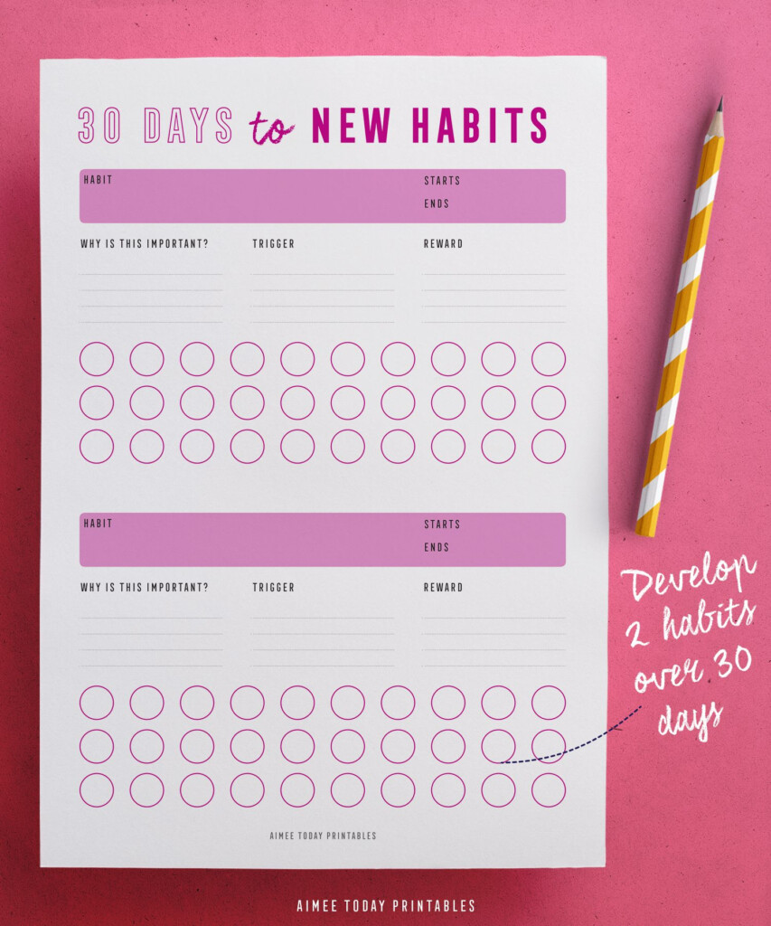 Printable Habit Tracker Start Tracking Your Habits When YOU Feel Like 