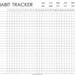 Printable Habit Tracker Template Blank 30 Days Challenge Guide