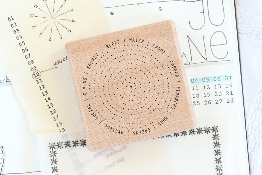 Stempel Habit Tracker Circle Perpetual Calendar Perpetual Stamp 