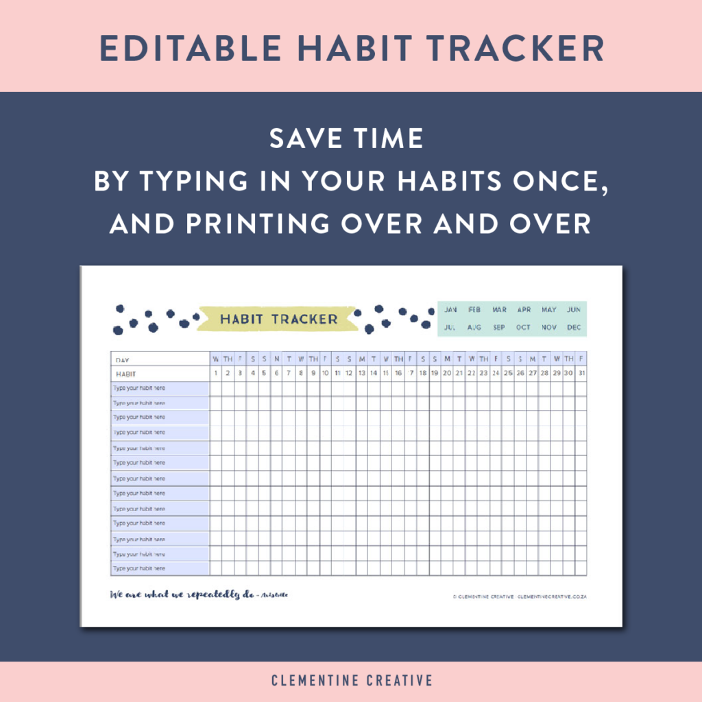 This Free Printable Habit Tracker Will Help You Reach Your Goals