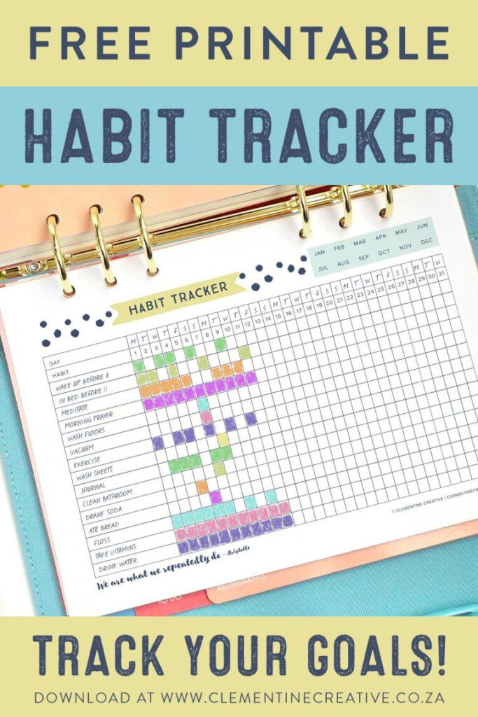 This Free Printable Habit Tracker Will Help You Reach Your Goals 