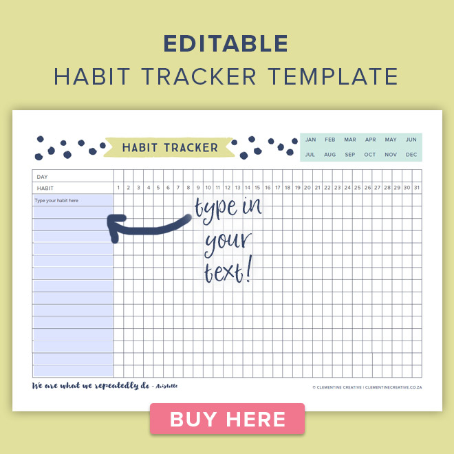 This Free Printable Habit Tracker Will Help You Reach Your Goals