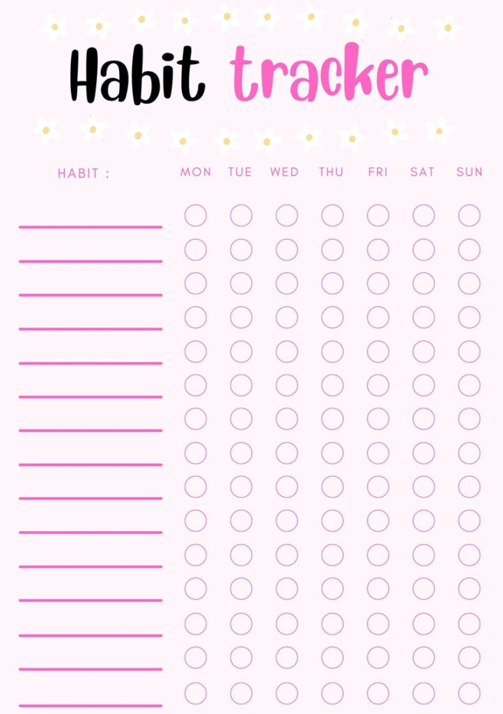 Weekly Habit Tracker Printable Portrait Habit Tracker Etsy UK