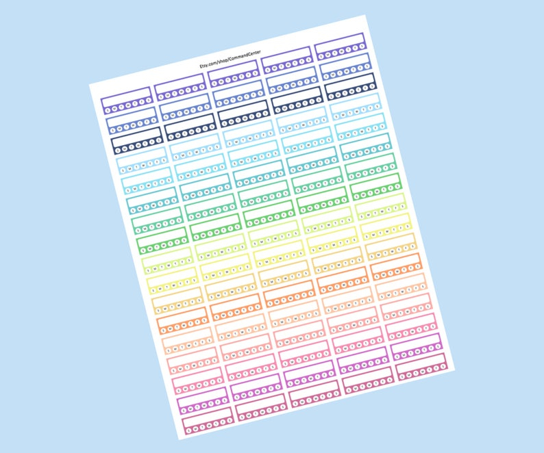 Weekly Habit Tracker Sticker Weekly Habit Tracker Sticker For Etsy