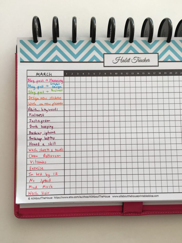 100 Things To Put In Your Habit Tracker Of Your Planner Or Bullet 
