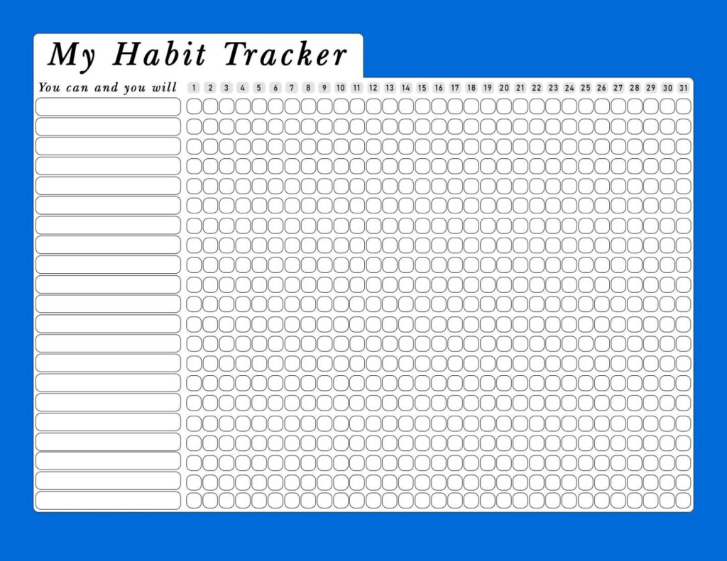 2023 Monthly Desktop Wall Calendar Planner Habit Tracker Edition 