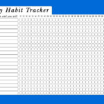 2023 Monthly Desktop Wall Calendar Planner Habit Tracker Edition