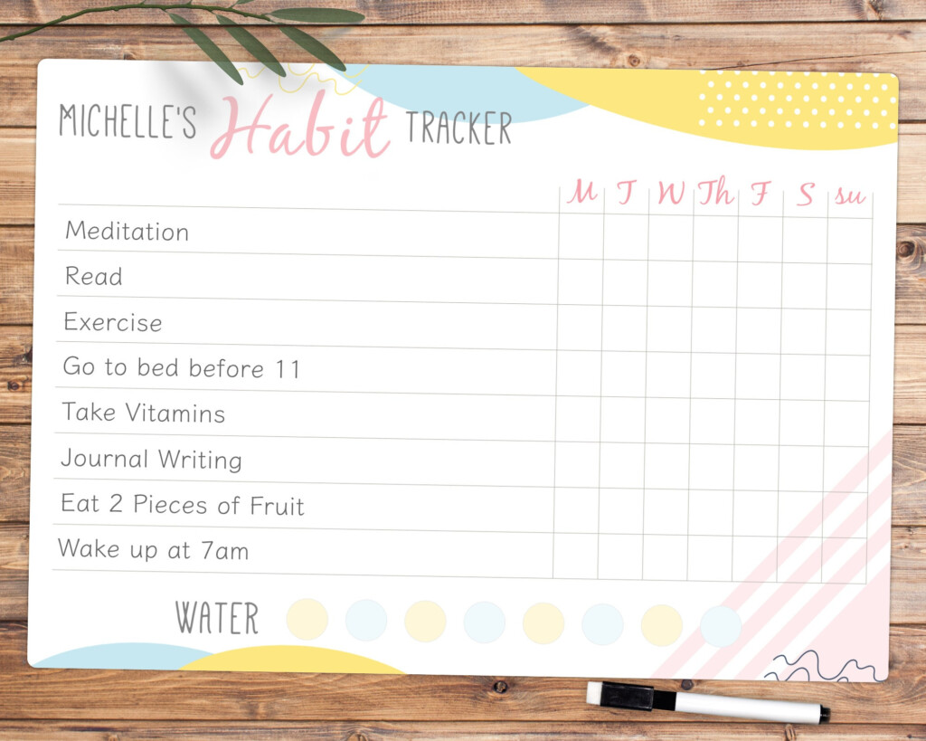 21 Days Dry Erase Habit Tracker To Build Good Habits And Routines Hanging Chart Centurabk