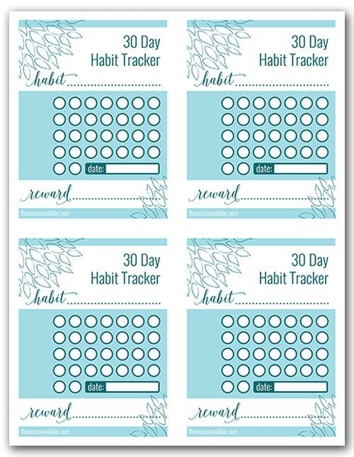 30 Day Habit Tracker FREE PRINTABLE With Images Printable Planner 