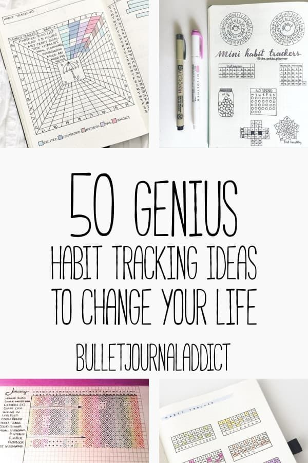 50 Habit Tracker Ideas For Bullet Journals Habit Tracker Bullet 