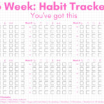 6 Week Weekly Health Habit Tracker Up To 7 Habits Per Day Etsy