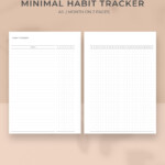 A5 Size Printable Minimal Habit Tracker Month On 2 Pages Etsy India