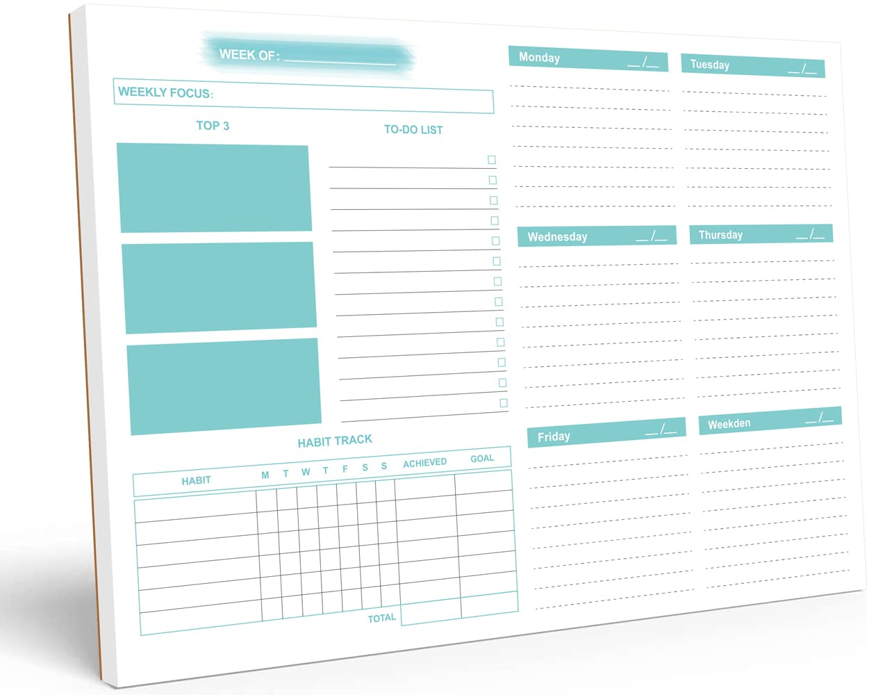 Buy Weekly Planner Notepad To Do List Notepad Organizer Habit Tracker