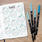 cute bujo trackers On Instagram Awesome Bubble Habits Tracker From