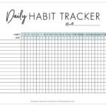 Daily Habit Tracker Free Printable Achieve Your Goals Habit