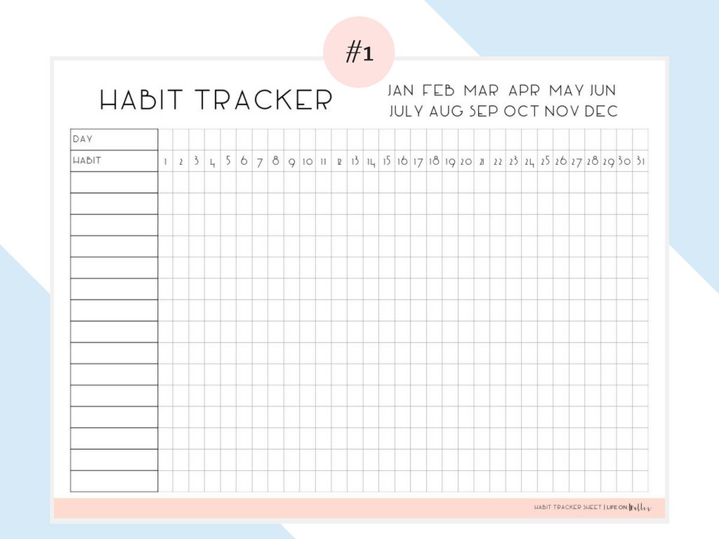 Daily Habit Tracker Free Printables Habit Tracker Printable Tracker 