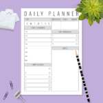 Daily Planner With Habit Tracker Template Printable Pdf All In One Photos