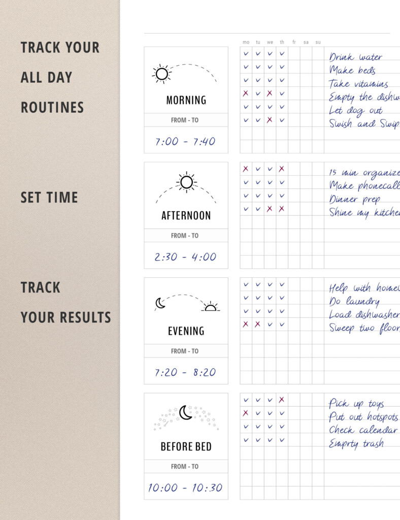 Daily Routine Planner Flylady Morning Routine Checklist Etsy 