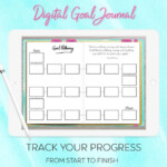 Digital Goal Journal Goodnotes Notability Habit Tracker Etsy Goal