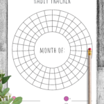 Download Printable Circular Monthly Habit Tracker Template PDF