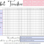 Editable Habit Tracker Printable Track Your Monthly Habits Etsy In
