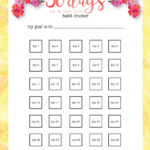 FREE 30 Day Habit Tracker Printable Reach Your Goals With This Sheet