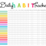 Free Colorful Print Daily Habit Tracker Colorful Zone