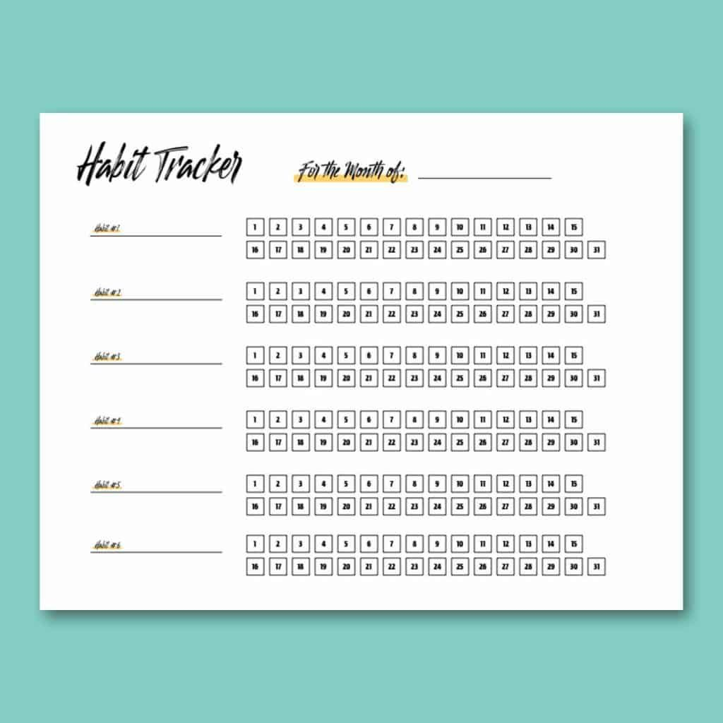 Free Habit Tracker Printable With Two Different Versions Crazy Laura 
