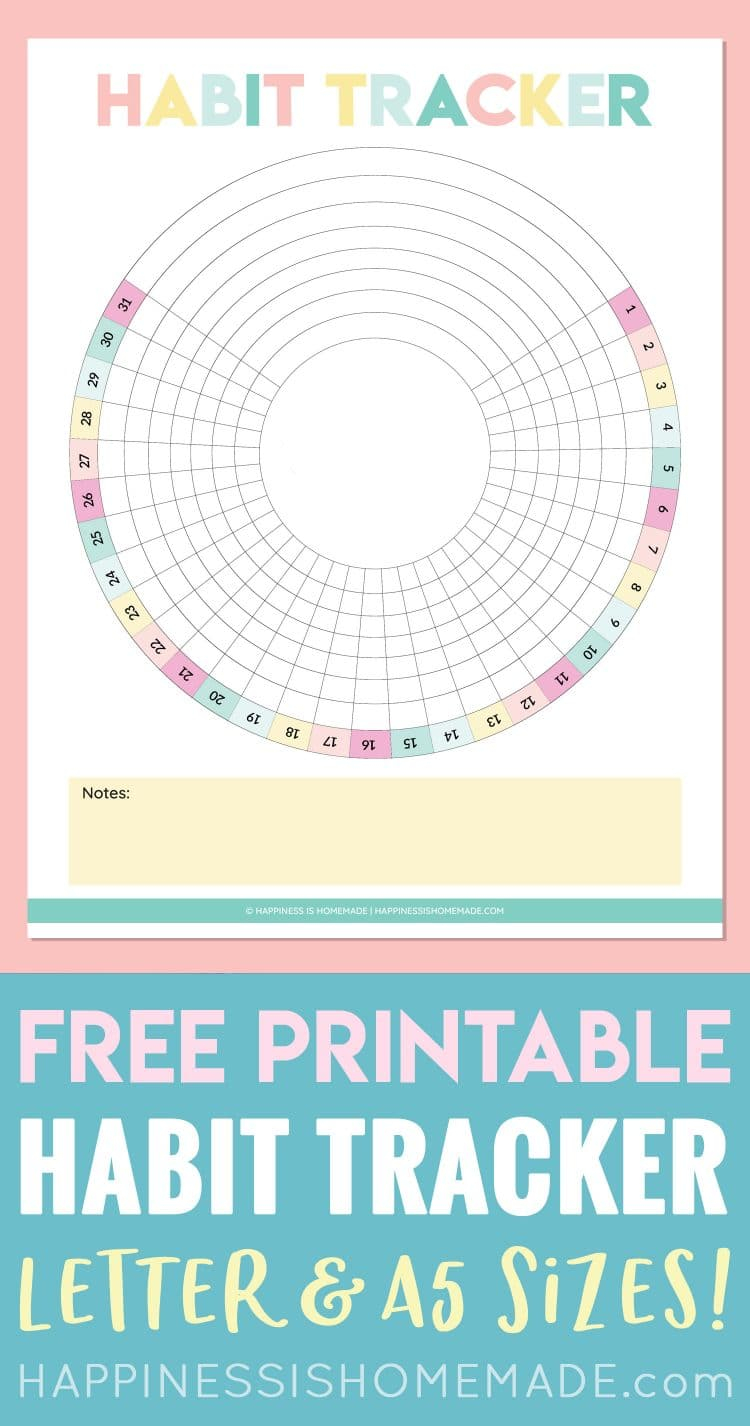 Free Printable Habit Tracker Circle Printable Form Templates And Letter