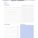 Free Weekly Habit Tracker Free Printable Templates