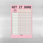 Get It Done Habit Tracker Magnetic Dry Erase Sheet