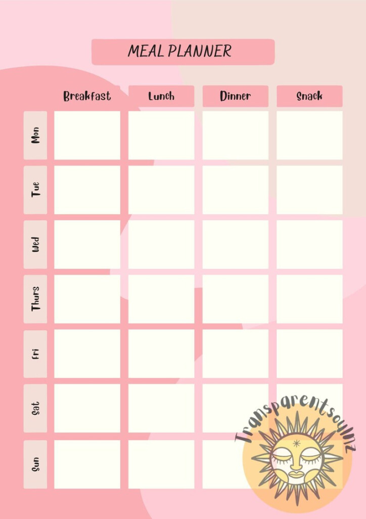 GOAL Tracker Meal PLAN Habit Tracker Printable Downloads Etsy