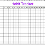 Habit Tracker Excel Download Etsy Grade Book Template Free Weekly