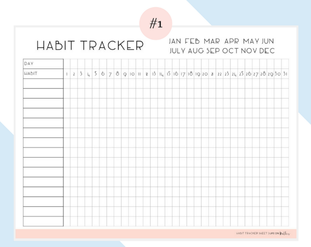 Habit Tracker Excel Template Free 2021 FREE PRINTABLE TEMPLATES