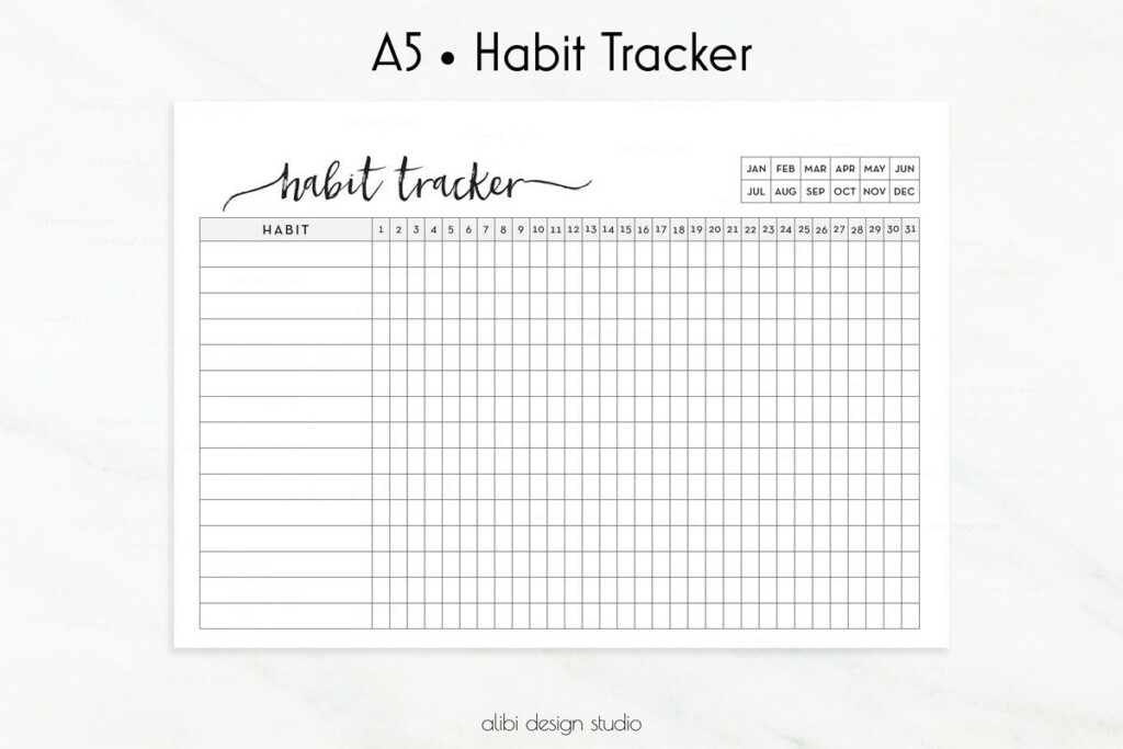 Habit Tracker Habit Printable A5 Planner Inserts Daily Etsy Australia
