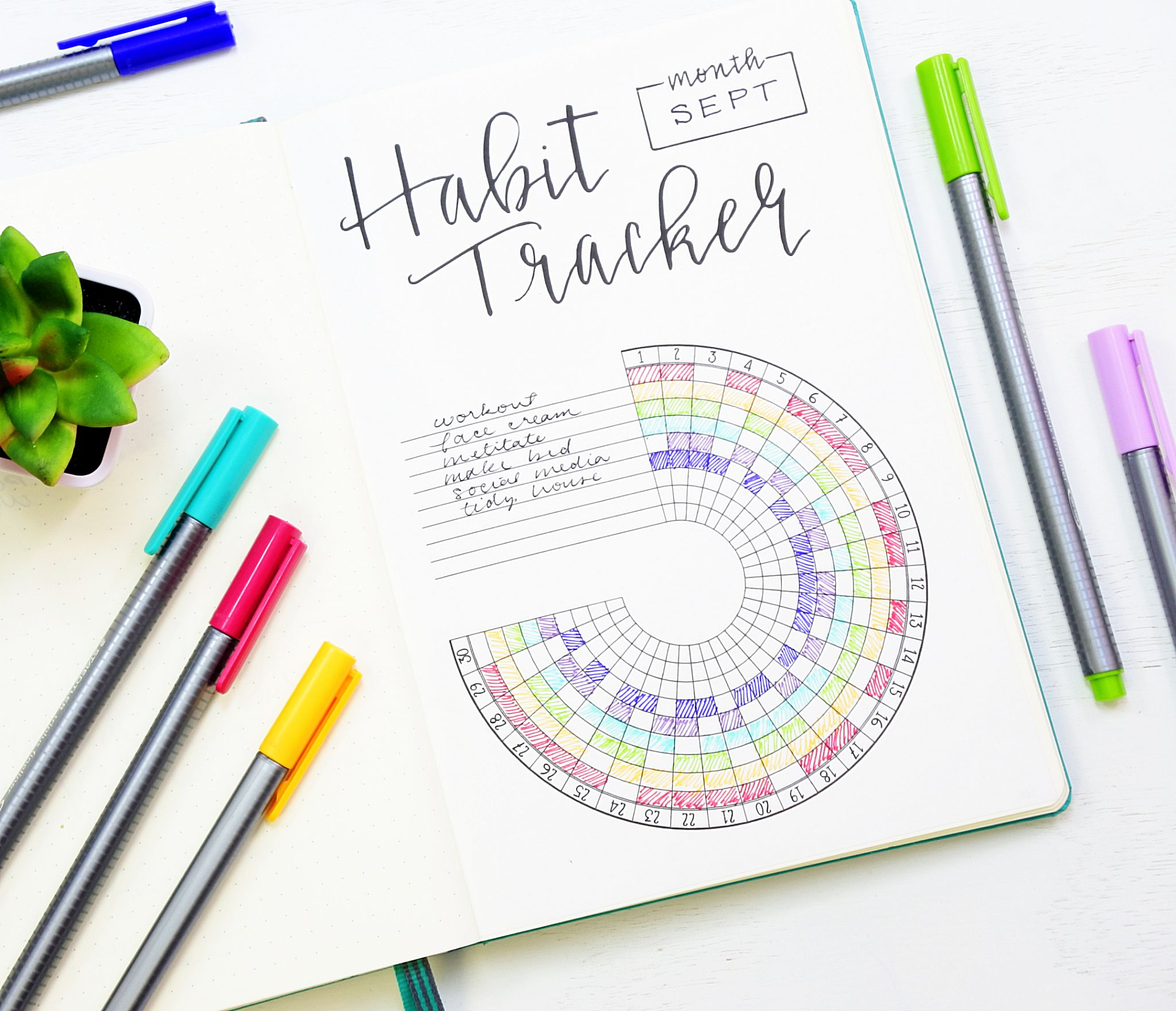 Habit Tracker Printable Bullet Journal Printable Word Searches