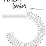 Habit Tracker Printable Free Circle Printable Form Templates And Letter