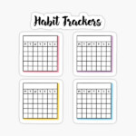 Habit Tracker Stickers Water Habit Tracker Stickers Water Tracking