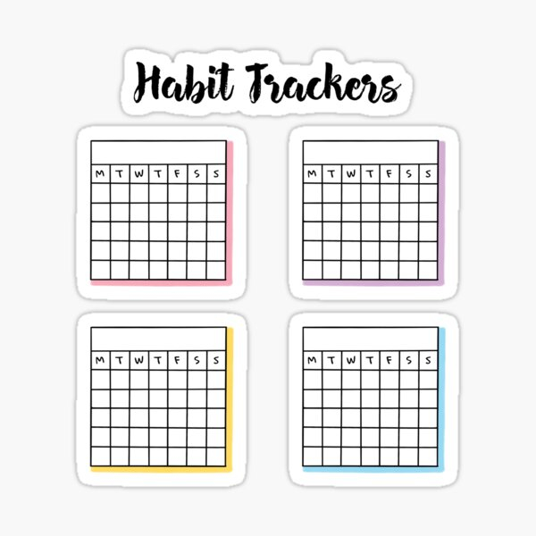 Habit Tracker Stickers Water Habit Tracker Stickers Water Tracking 