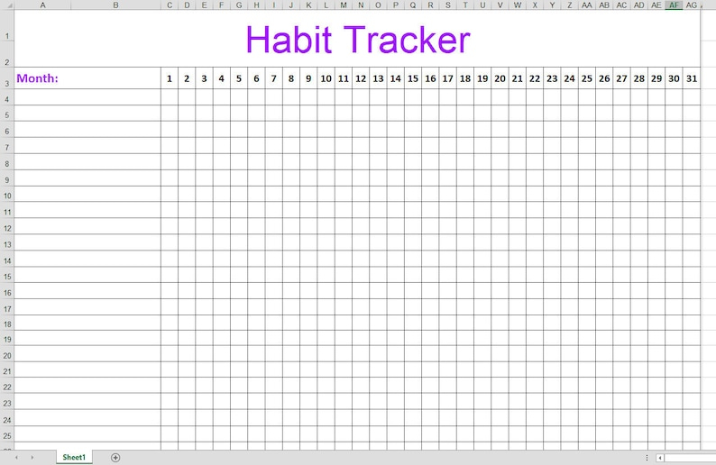 Habit Tracker Template Excel Free FREE PRINTABLE TEMPLATES