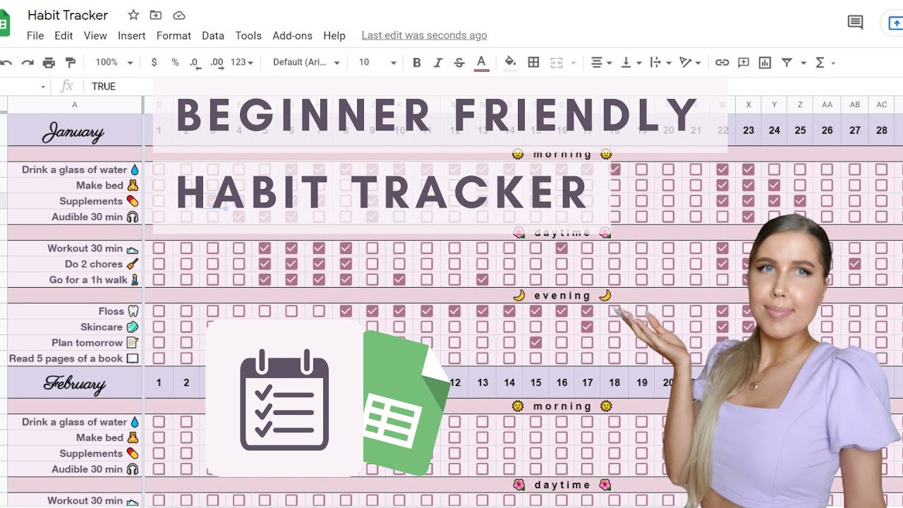 Habit Tracker Template Excel Free Printable Templates