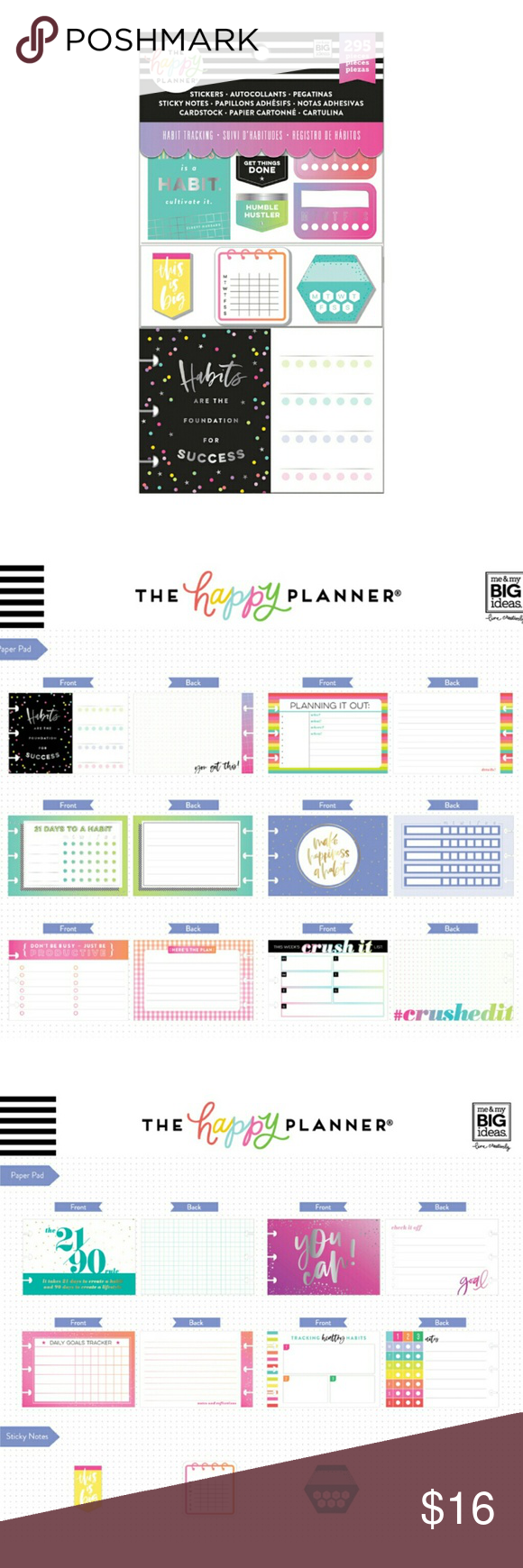 Habit Tracking Accessories Pack The Happy Planner Happy Planner The