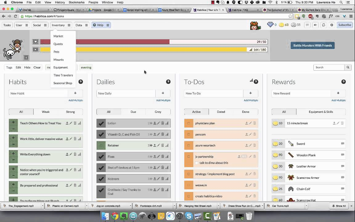 Habitica Gamifies Your Habits Habit Tracking Daily Tracking YouTube