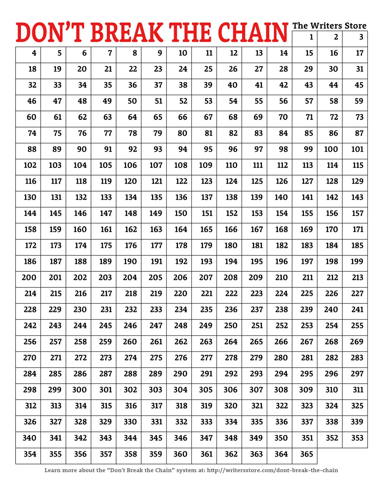  jerry seinfeld don t break chain Habit Tracker Printable 