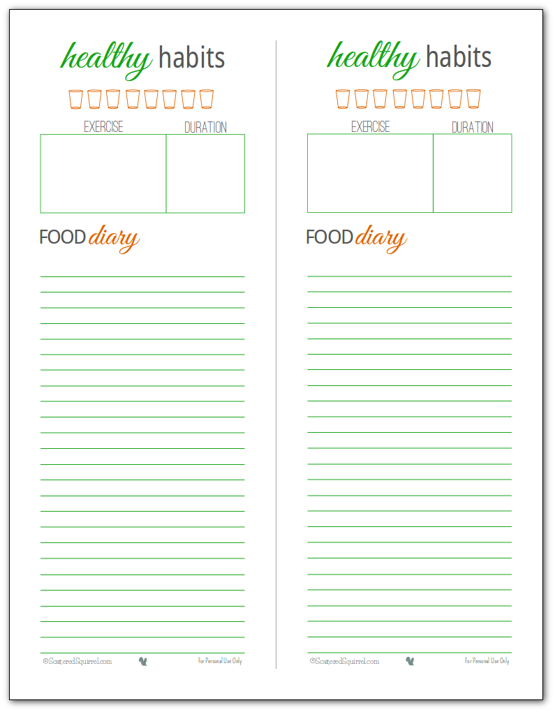 Keep Track Of Your Health With These Healthy Habits Printables 