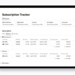 Launch Notion Subscription Tracker By Easlo