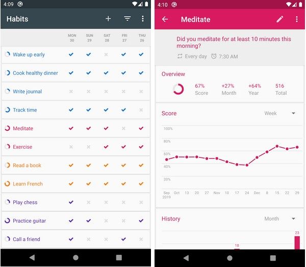 Loop Habit Tracker Create And Maintain Good Habits HTApp Free 