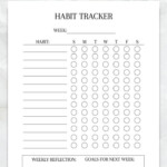 Minimalist Weekly Habit Tracker Printable Habit Tracker Etsy Habit